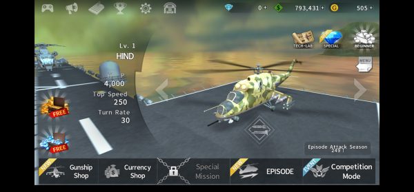 لعبة Gunship Battle: Helicopter 3D